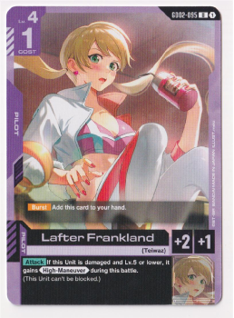 Lafter Frankland single card from Gundam TCG