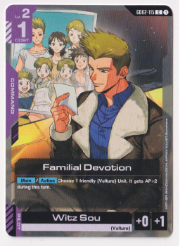 Familial Devotion single card from Gundam TCG