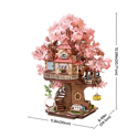 Rolife Sakura Tree House DIY Wooden 3D Puzzle TGS04 - Image 5
