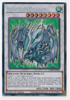 Stardust Dragon (Secret Rare) single card from Yu-Gi-Oh!