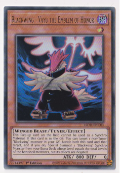 Blackwing - Vayu the Emblem of Honor (Ultra Rare) single card from Yu-Gi-Oh!
