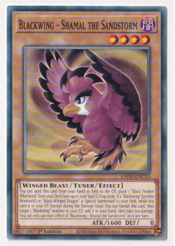 Blackwing - Shamal the Sandstorm (Common) single card from Yu-Gi-Oh!