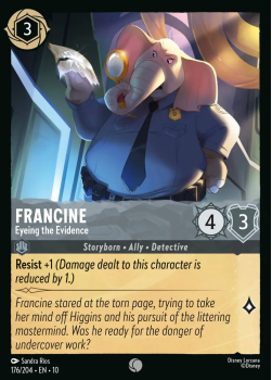 Francine - Eyeing the Evidence single card from Disney Lorcana