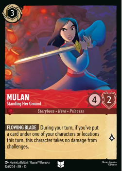 Mulan - Standing Her Ground single card from Disney Lorcana
