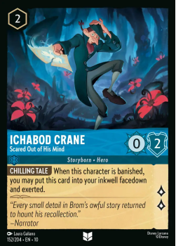Ichabod Crane - Scared Out of His Mind single card from Disney Lorcana