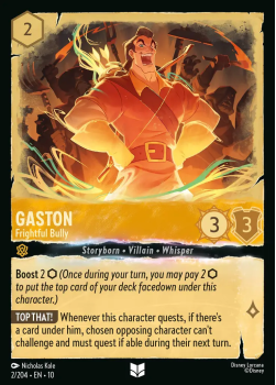 Gaston - Frightful Bully single card from Disney Lorcana
