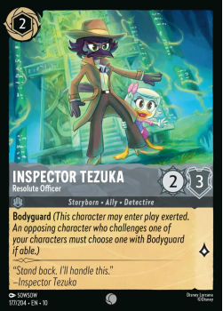 Inspector Tezuka - Resolute Officer single card from Disney Lorcana
