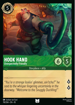 Hook Hand - Unexpectedly Friendly single card from Disney Lorcana
