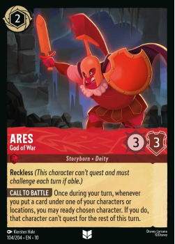 Ares - God of War single card from Disney Lorcana