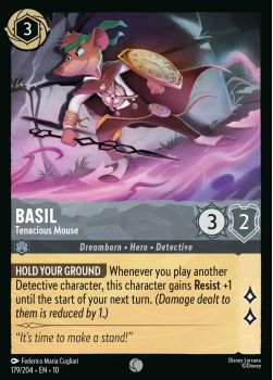Basil - Tenacious Mouse single card from Disney Lorcana