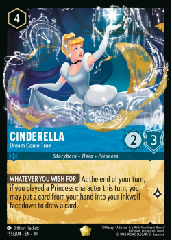 Cinderella - Dream Come True (FOIL) single card from Disney Lorcana