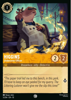 Higgins - Undercover Officer single card from Disney Lorcana