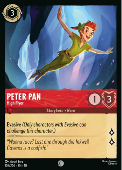 Peter Pan - High Flyer single card from Disney Lorcana