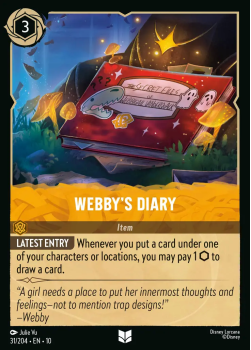 Webby's Diary single card from Disney Lorcana