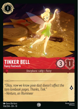 Tinker Bell - Fancy Footwork single card from Disney Lorcana