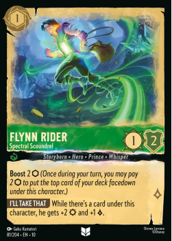 Flynn Rider - Spectral Scoundrel single card from Disney Lorcana