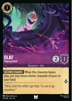 Olaf - Helping Hand single card from Disney Lorcana