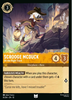 Scrooge McDuck - On the Right Track single card from Disney Lorcana
