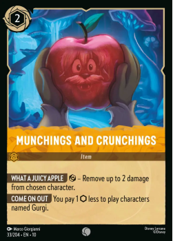 Munchings and Crunchings single card from Disney Lorcana
