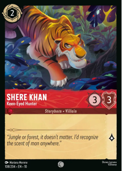 Shere Khan - Keen-Eyed Hunter single card from Disney Lorcana
