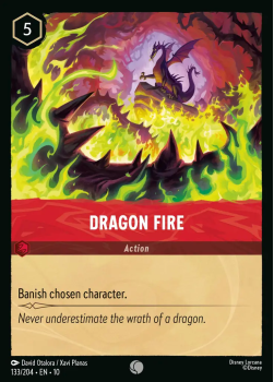 Dragon Fire single card from Disney Lorcana