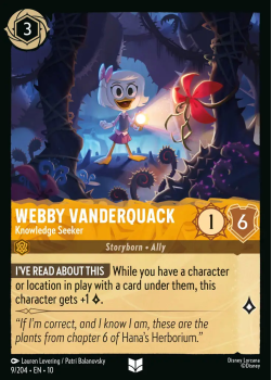 Webby Vanderquack - Knowledge Seeker single card from Disney Lorcana
