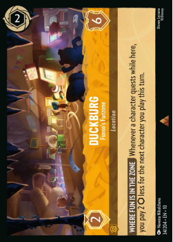 Duckburg - Funso's Funzone single card from Disney Lorcana
