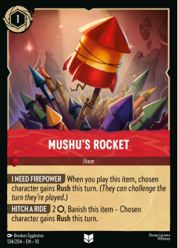 Mushu's Rocket single card from Disney Lorcana