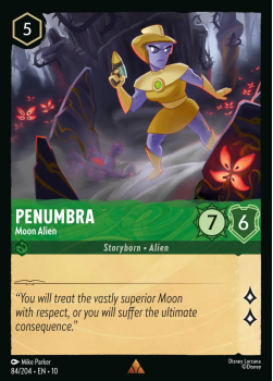 Penumbra - Moon Alien single card from Disney Lorcana