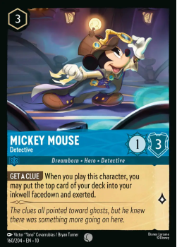 Mickey Mouse - Detective single card from Disney Lorcana