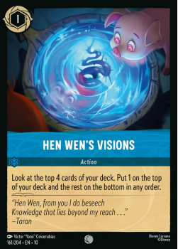 Hen Wen's Visions single card from Disney Lorcana
