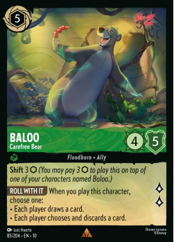 Baloo - Carefree Bear single card from Disney Lorcana