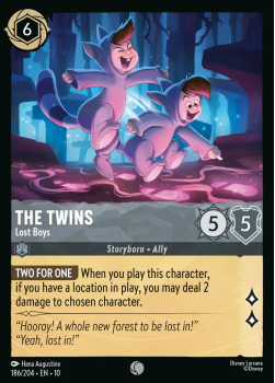 The Twins - Lost Boys single card from Disney Lorcana