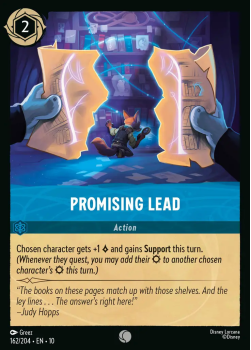 Promising Lead single card from Disney Lorcana