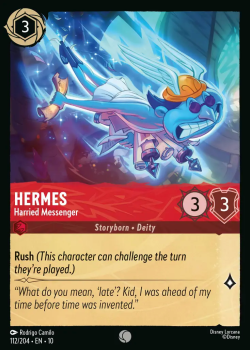Hermes - Harried Messenger single card from Disney Lorcana