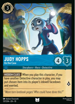 Judy Hopps - On the Case single card from Disney Lorcana