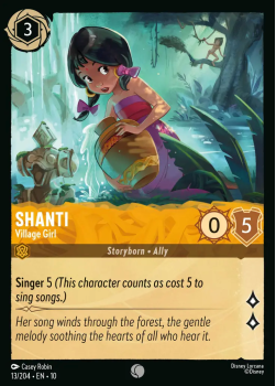 Shanti - Village Girl single card from Disney Lorcana
