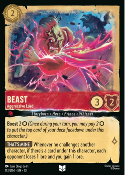 Beast - Aggressive Lord single card from Disney Lorcana
