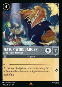 Mayor Winddancer - Actor-Turned-Politician single card from Disney Lorcana
