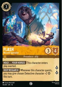 Flash - Records Specialist single card from Disney Lorcana