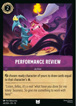 Performance Review single card from Disney Lorcana