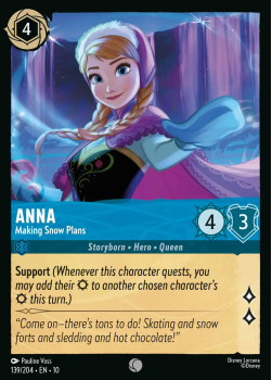 Anna - Making Snow Plans single card from Disney Lorcana