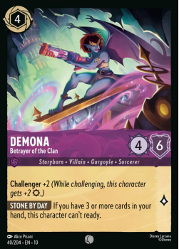 Demona - Betrayer of the Clan single card from Disney Lorcana