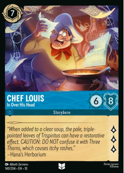 Chef Louis - In Over His Head single card from Disney Lorcana