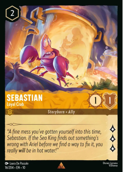 Sebastian - Loyal Crab single card from Disney Lorcana