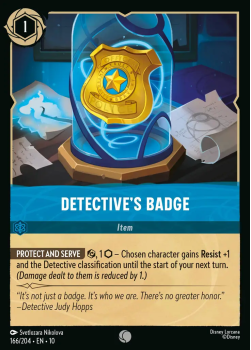 Detective's Badge single card from Disney Lorcana