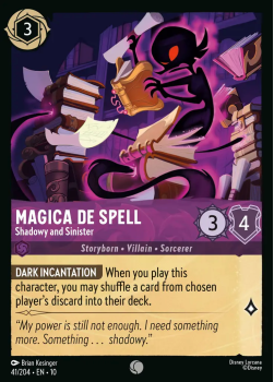 Magica De Spell - Shadowy and Sinister single card from Disney Lorcana