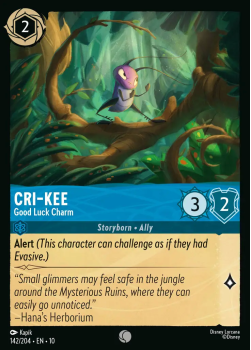 Cri-Kee - Good Luck Charm single card from Disney Lorcana