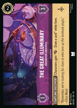 The Great Illuminary - Abandoned Laboratory single card from Disney Lorcana