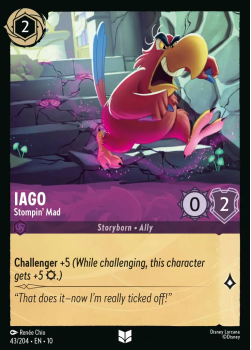 Iago - Stompin' Mad single card from Disney Lorcana